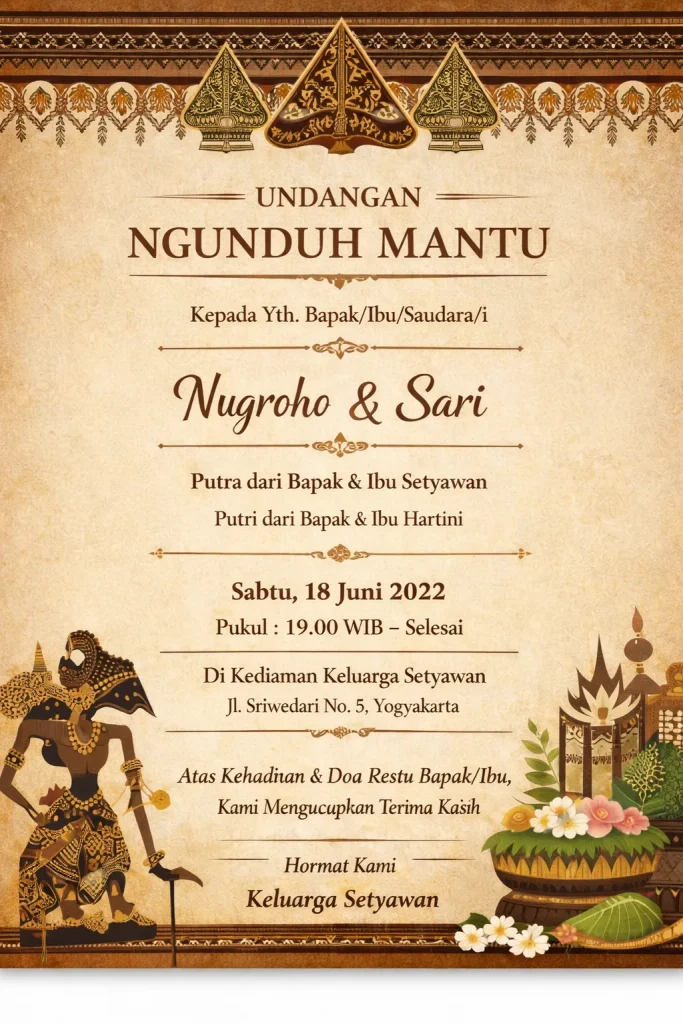 ngunduh mantu adalah